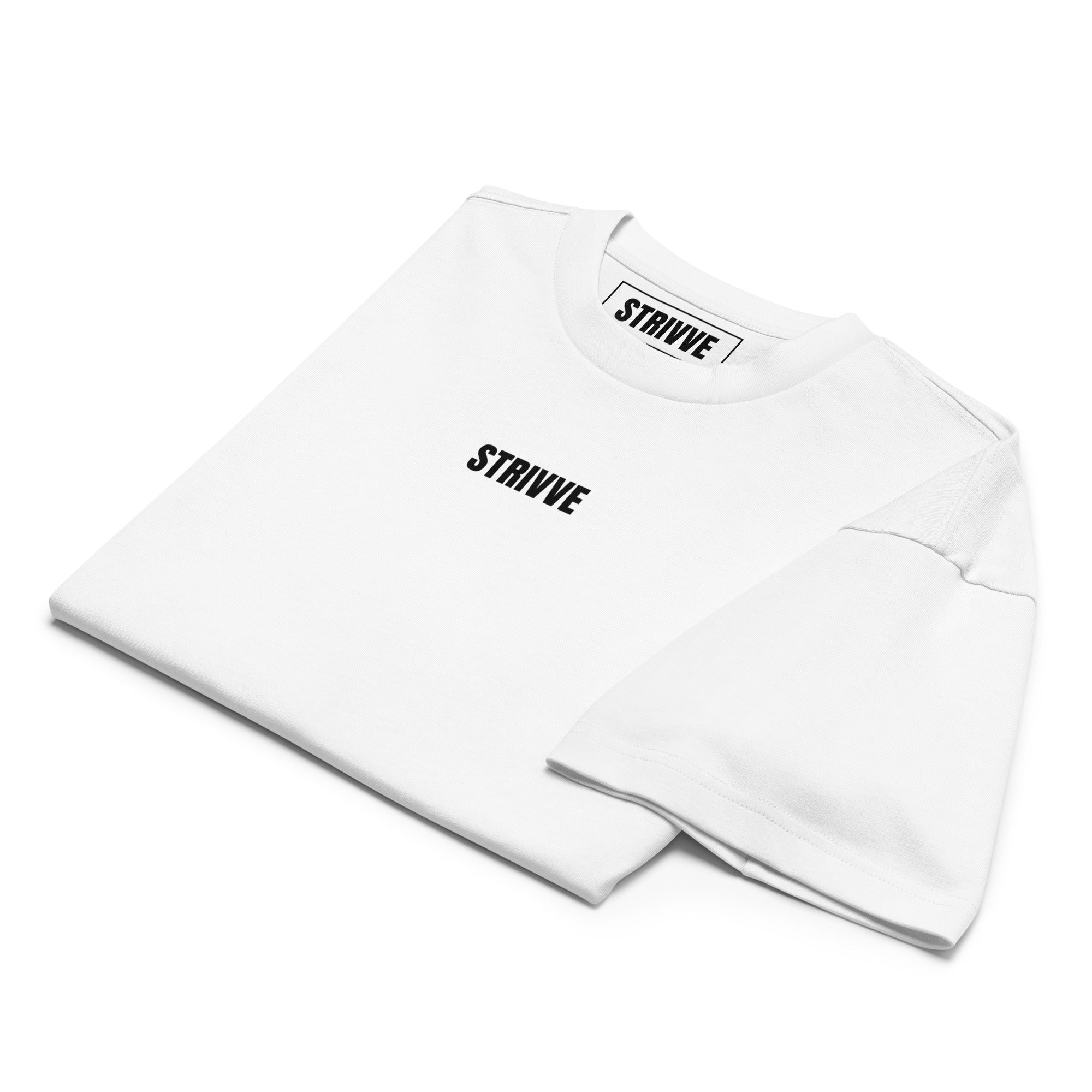 Oversized Strivve Athletics Outline Box Tee – Blue Logo